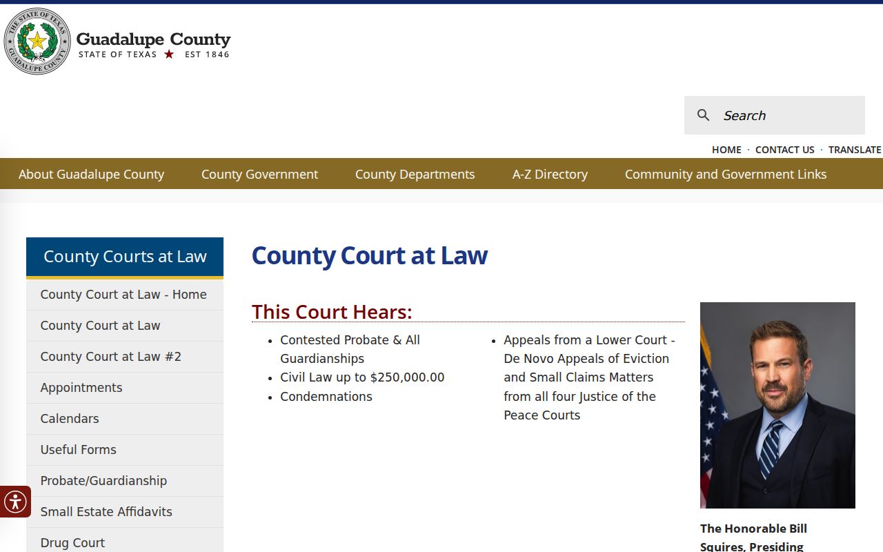 Guadalupe County civil probate docket court