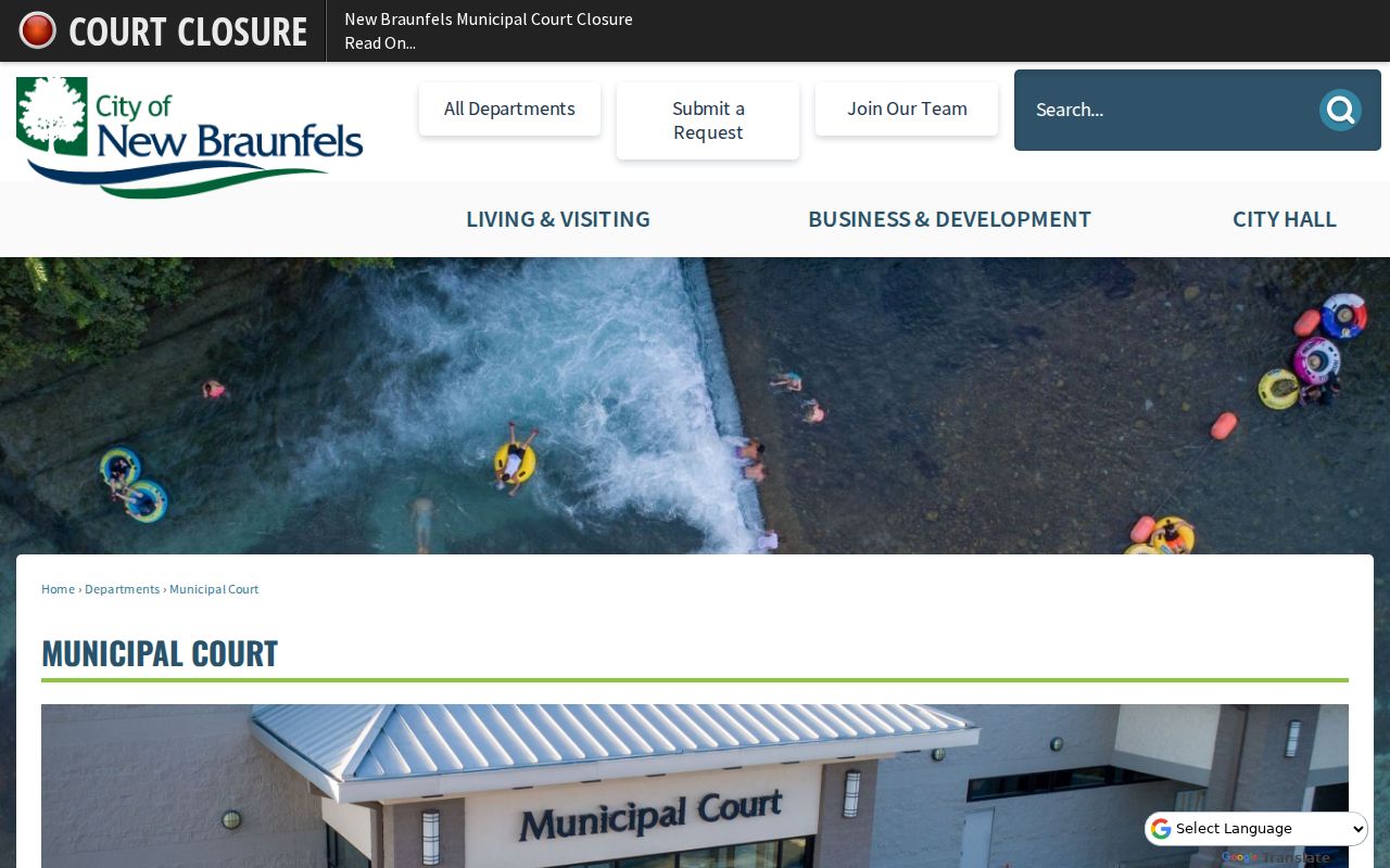 Official New Braunfels Municipal Court webpage